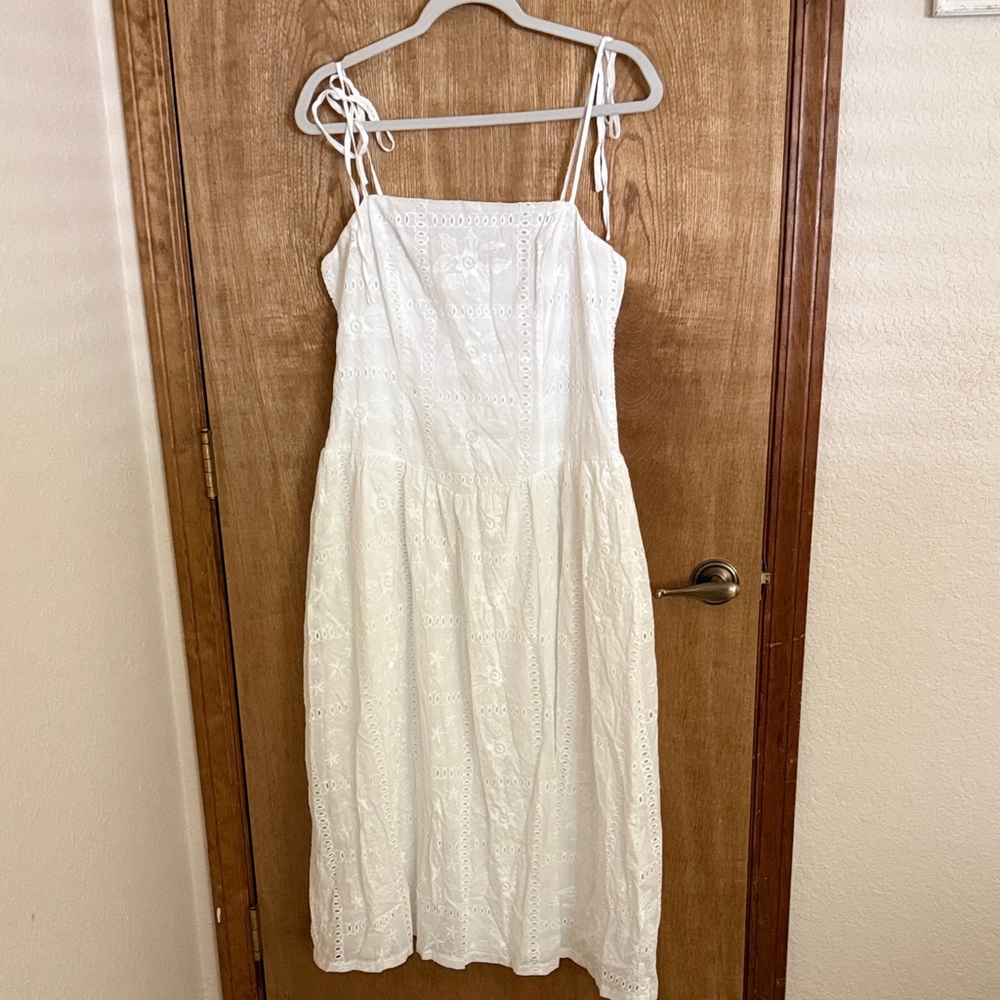 NWT Francesca's White Midi Dress, Size L